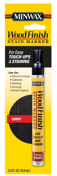 Minwax Wood Finish Stain Marker, Ebony, 1/3 fl oz 