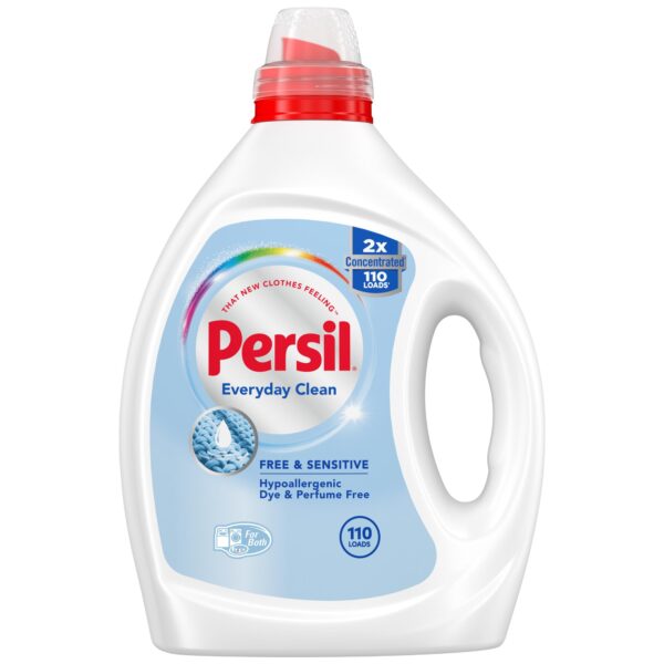 Persil Everyday Clean Free & Sensitive Liquid Laundry Detergent, 110 Loads