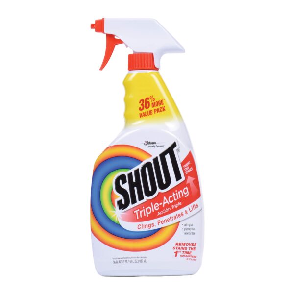 Shout Triple-Acting Stain Remover Spray 36% More Value Pack