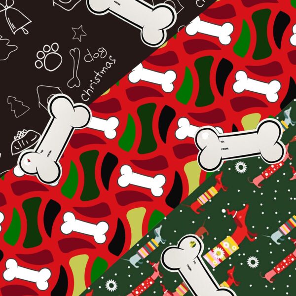 Dog-Themed Christmas Wrapping Paper - Gift Wrap Set for Pet Lovers