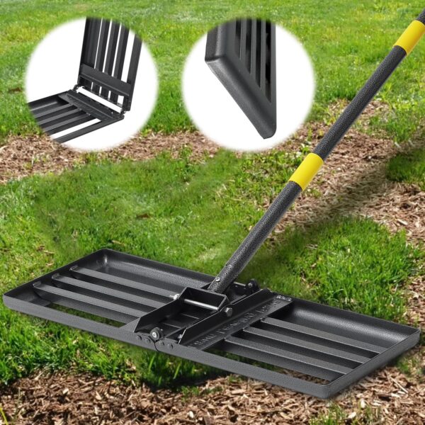 Lawn Leveling Rake with Adjustable Handle