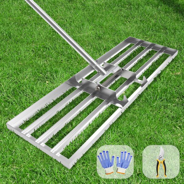 Lawn Leveling Rake Set with Gloves and Pruning Shears