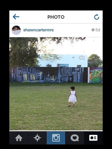 Blue Ivy / Jay Z / Beyonce second sighting last week in front of my mural in Miami in Wynwood. tip by eagle eye Juliann Cyhan