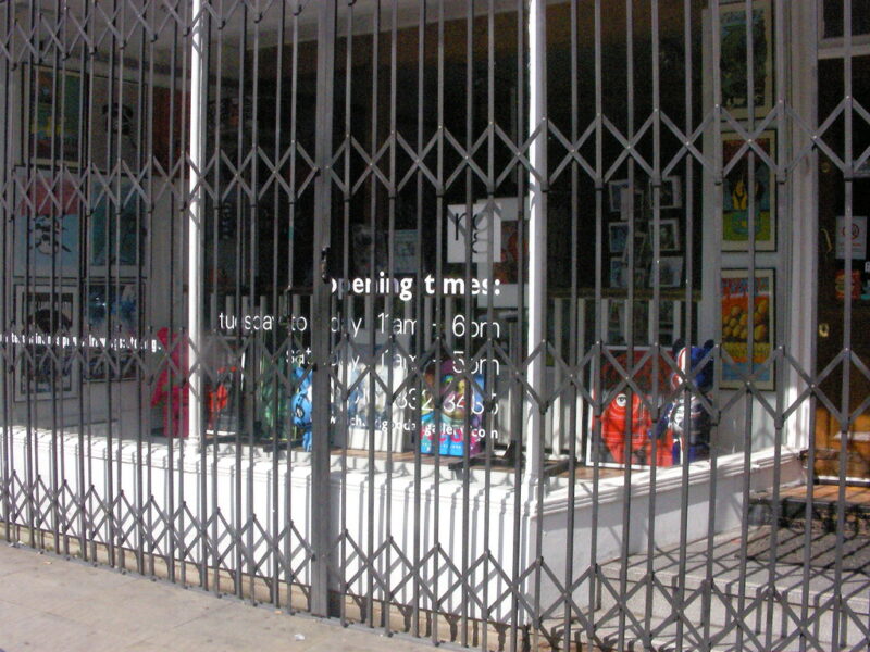 Richard Goodall Gallery closed storefront