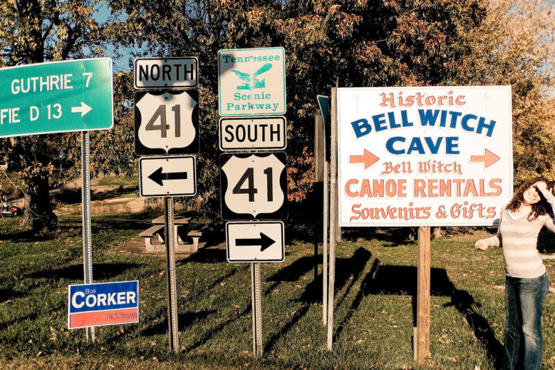 The Historic Bell Witch Cave Sign