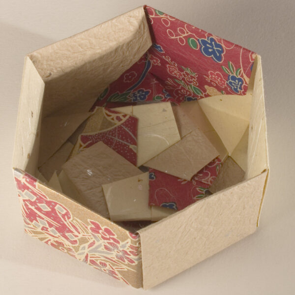 Base of Decorative Hexagonal Origami Gift Box (with Lid removed): # 01