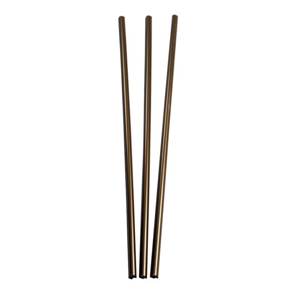 Bronze Metal Straws Set of 3