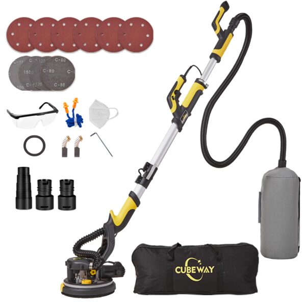 CUBEWAY Heavy-Duty Drywall Sander Kit with Vacuum System