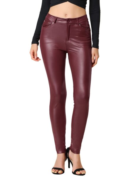 Allegra Womens Skinny Length Leather