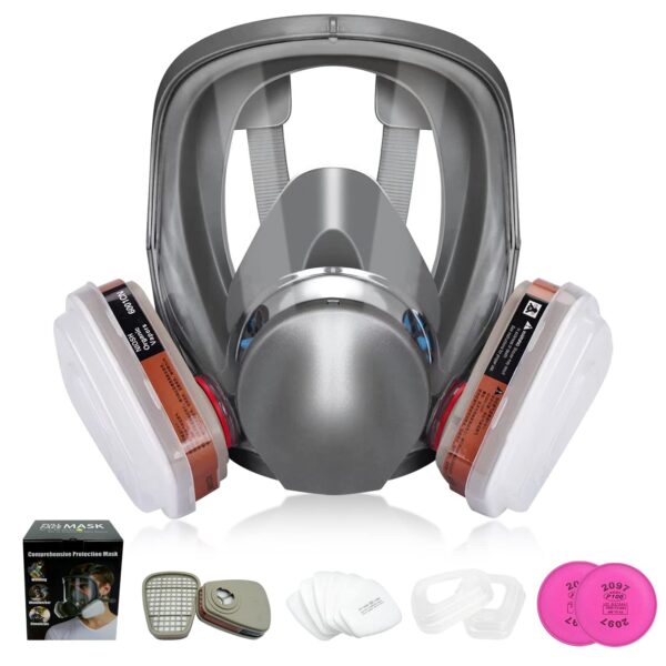 Full Face Respirator Mask with Filters and Accessories Kit