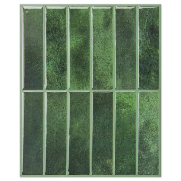 Emerald Green Glass Mosaic Tile Sheet