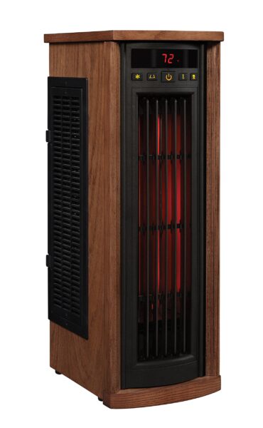 Infrared Quartz Electric Space Heater with Wood Cabinet