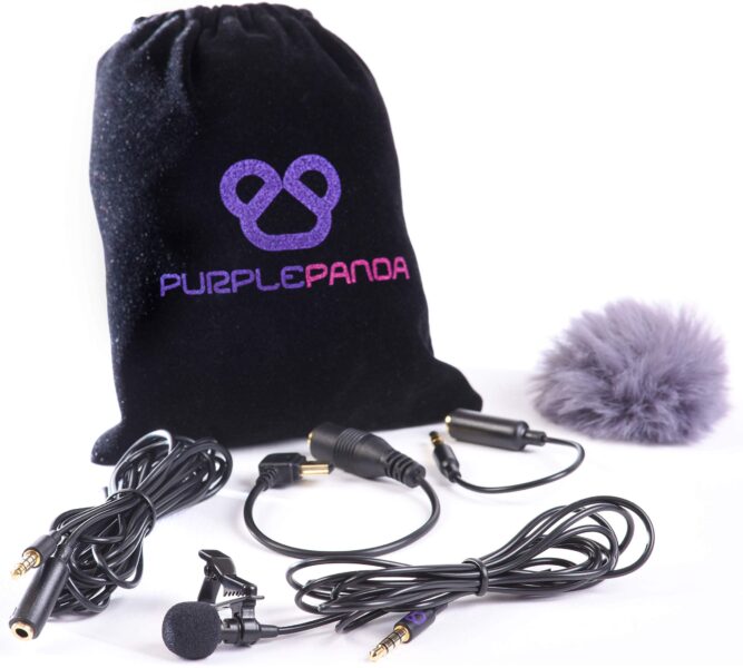 Purple Panda Lavalier Lapel Microphone