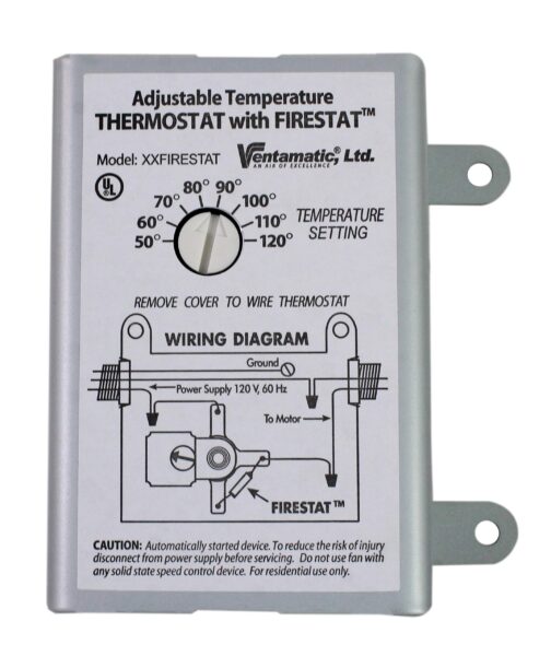 Ventamatic Adjustable Temperature Thermostat with Firestat