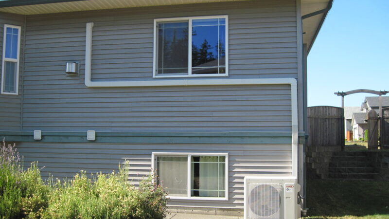 Back of house after Lennox Mini-split heat pump/AC was installed into the Great Room.