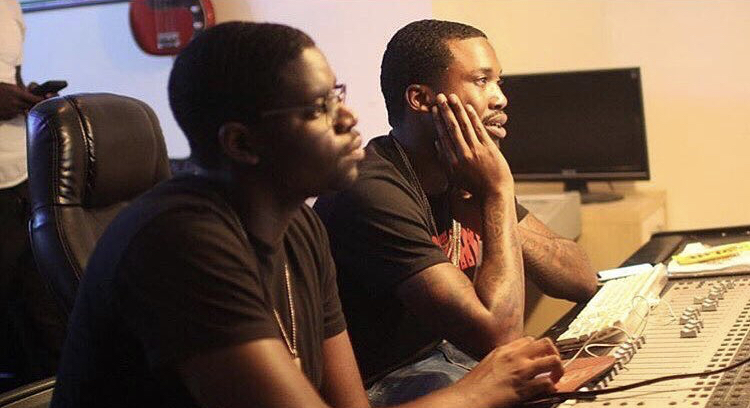 Dougie in the studio with Meek Mill