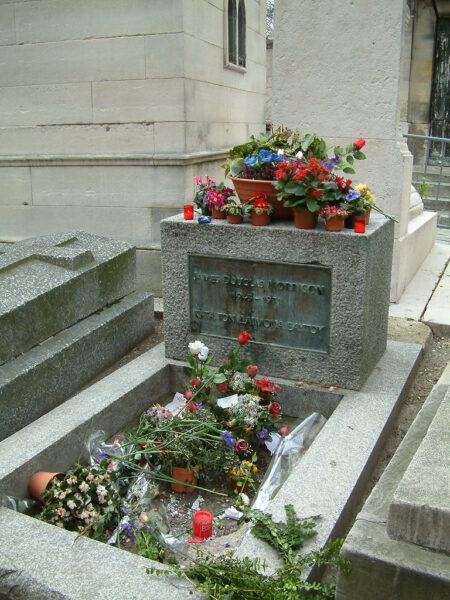 Jim Morrison's grave location Paris cemetery