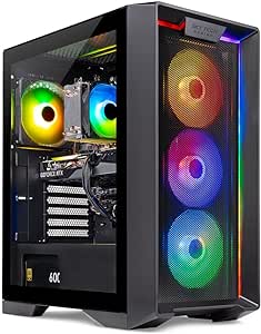 Skytech Gaming Nebula Gaming PC Desktop – Intel Core i5 13400F 2.5 GHz, NVIDIA RTX 4060, 1TB NVME SSD, 16GB DDR4 RAM 3200, 600W Gold PSU, 11AC Wi-Fi, Windows 11 Home 64-bit,Black