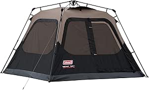 Coleman Cabin Tent with 1-Minute Setup, 4/6/8/10 Person Instant Tent with Weatherproof Floor, Pre-Attached Poles, Air Vent, & Carry Bag