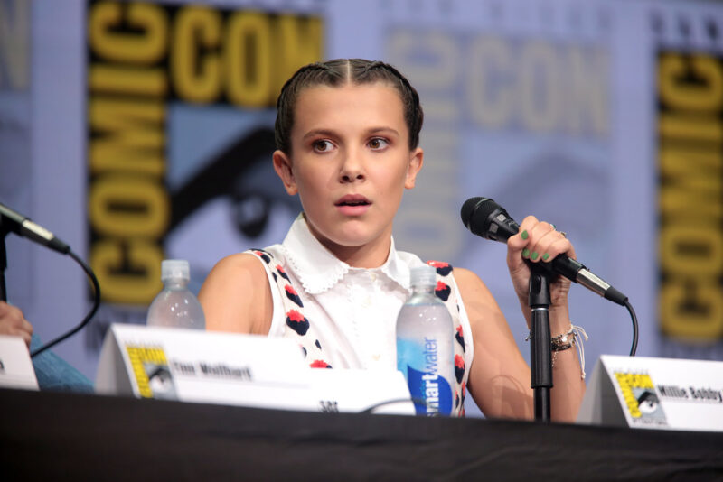 Millie Bobby Brown interviewer at Comic-Con