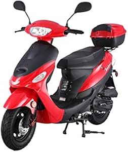 TAO TAO Brand New Gas 49cc Moped Scooter w/ Rear Mounted Storage Trunk - Black Color