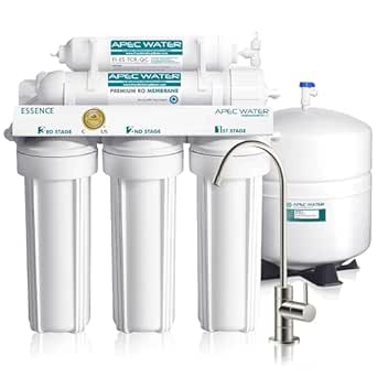 APEC Water Systems ROES-50 Essence Series Top Tier 5-Stage WQA Certified Ultra Safe Reverse Osmosis Drinking Water Filter System