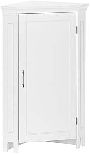 RiverRidge Somerset Single Door Corner Floor Cabinet, One Size, White