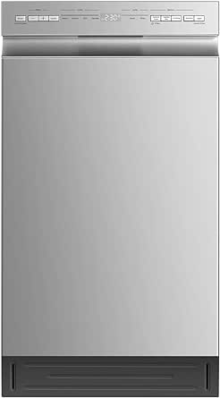 Midea MDF18A1AST Built-in Dishwasher with 8 Place Settings, 6 Washing Programs, Stainless Steel Tub, Heated Dry, Energy Star