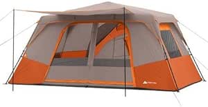 Ozark Trail 11 Person 3 Room 14' x 14' Instant Cabin Tent (Orange)