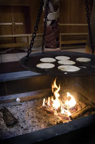 Viking food cooking leiv hearth