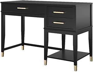 CosmoLiving by Cosmopolitan Westerleigh Lift-Top Computer Desk, Black