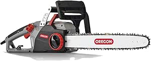 Oregon CS1500 18-inch 15 Amp Self-Sharpening Corded Electric Chainsaw, with Integrated Self-Sharpening System (PowerSharp), 2-Year Warranty, 120V, Grey, Black