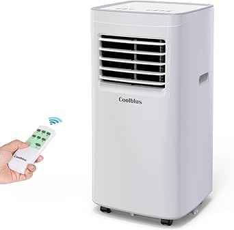 Portable Air Conditioner,12000 BTU portable ac up to 550 Sq,3 IN 1 with Remote Control,Sleep Mode, Windows kit,Brush,White