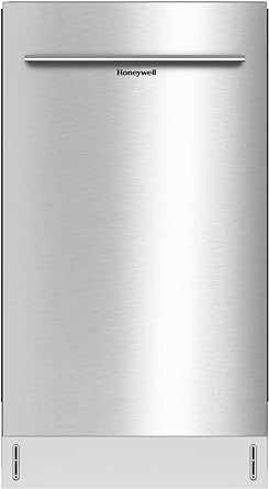 Honeywell 18 Inch Dishwasher with 8 Place settings, 6 Washing Programs, Stainless Steel Tub, UL/Energy Star- Stainless Steel