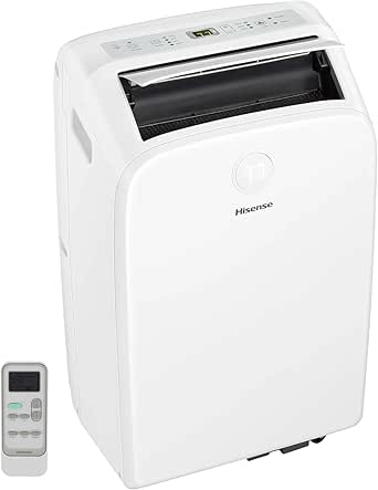 Hisense Smart SACC 8,000 BTU Dual Hose Portable Air Conditioner with Heat Pump, 4-modes (Cool, Heat, Fan, Dehumidifier) WiFi, Remote, Up to 550 sq. ft., AP55023HR1GD White - (Renewed)