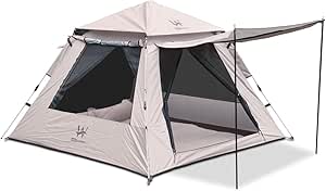 Camping Tent with Instant Setup, Waterproof Tent, 1-2 Person Easy Quick Setup Dome Family Tents for Camping