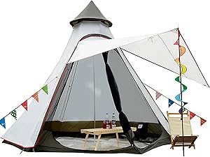 12'x10'x8'Dome Camping Tent 5-6 Person 4 Season Double Layers Waterproof Anti-UV Windproof Tents Family Outdoor Camping Tent