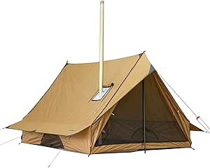 Camping Hot Tent Stove Tent Wall Tent, Chalet 70 Pro Portable Cabin Tent with Stove Jack and Two Tent Poles for 2-3 Person Hiking, Hunting, Backpacking