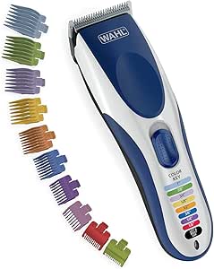 Wahl Color Pro Cordless Rechargeable Hair Clipper & Trimmer – Easy Color-Coded Guide Combs - for Men, Women, & Children – Model 9649P