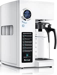 Bluevua RO100ROPOT-UV Reverse Osmosis System Countertop Water Filter - 6 Stage Purification with UV and Remineralization, Counter RO Filtration, Portable Water Purifier