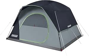 Coleman Skydome Tent with 5 Minute Setup, 2/4/6/8 Person Weatherproof Tent with Rainfly, Carry Bag & 20% More Headroom Than Traditional Tents