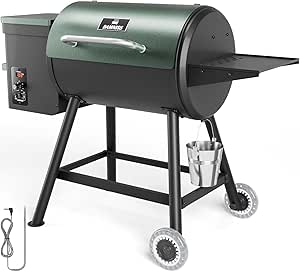 Pellet Smoker Grill Combo, Portable Electric Outdoor Grills & Smokers 456 SQ.IN with PID Temperature Control (180-450°F), Patio Backyard Camping Cooking for Meat Roast BBQ