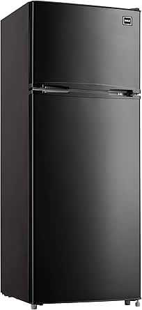 ACFR741BLACKAMZ6COM RCA RFR741-BLACK Apartment Size-Top Freezer-2 Door Fridge-Adjustable Thermostat Control-Black-7.5 Cubic Feet