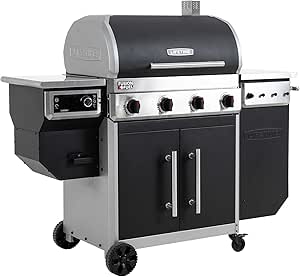 Lifetime Gas Grill and Wood Pellet Smoker Combo, WiFi and Bluetooth Control Technology