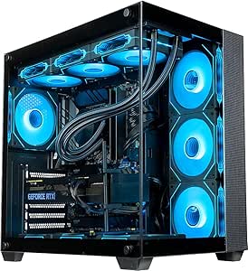 Panorama Gaming PC Desktop (NVD GeForce RTX 5080, Intel 24-Core i9-14900KF Processor, 64GB DDR5 RAM, 2TB Performance NVMe SSD, WiFi 6E + BT, Windows 11 Pro) Best Prebuilt Tower RGB Computer for Gamers