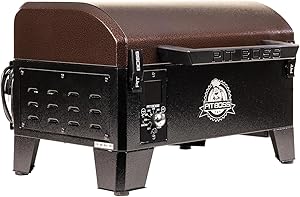 PIT BOSS 10697 Table Top Wood Grill With Temperature Control, Mahogany