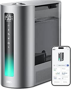 Dreo 6L Humidifiers for Bedroom, Smart Warm & Cool Mist for Large Room, 60Hr Quiet Runtime for Baby, Plant, Humidity Sensor, Indicator Light, 12H Timer, Google/Alexa, HM713S