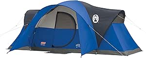 Coleman Montana Camping Tent, 6/8 Person Family Tent with Included Rainfly, Carry Bag, and Spacious Interior, Fits Multiple Queen Airbeds and Sets Up in 15 Minutes