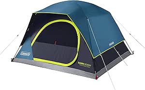 Coleman Skydome Dark Room Tent, 4/6/8/10 Person Family Tent Blocks 90% of Sunlight & Sets Up in 5 Minutes, Weatherproof Tent Offers 20% More Headroom