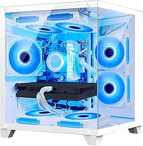 Gaming PC Intel Core I5-12400F 2.5GHz 6Cores 12 Threads UP to 4.4GHz 32G RAM Nvme 1T SSD RTX 4060 8G Wi-Fi 650W PSU White Prebulilt Desktop Computer